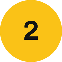 Yellow circle with black number 2
