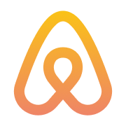 Airbnb-style logo icon with orange gradient