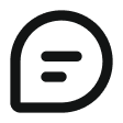 Chat bubble icon with horizontal lines