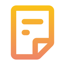 Document or notepad icon with orange gradient